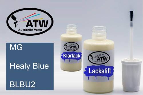 MG, Healy Blue, BLBU2: 20ml Lackstift + 20ml Klarlack - Set, von ATW Autoteile West.